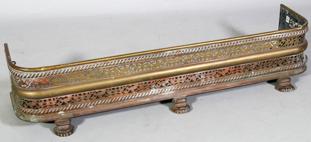 Early Federal Pierced Brass Fender (1 of 3)