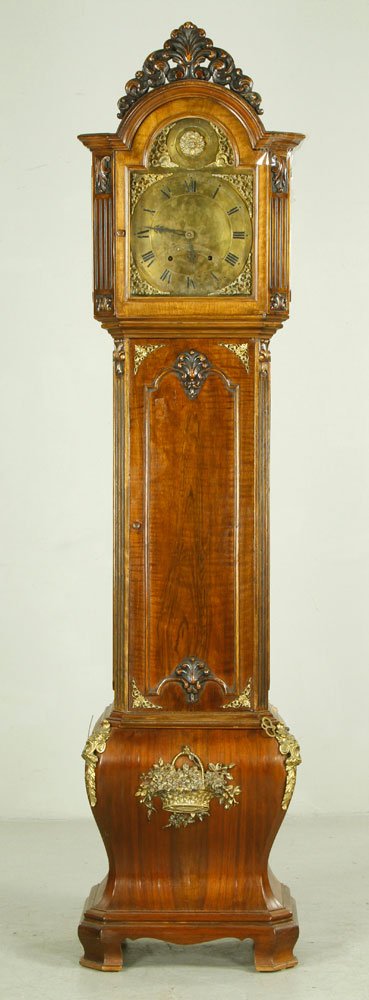 19th C. Taylor Grandfather Clock: 19th century John Taylor London grandfather clock, 62 1/2" h x 19" w x 13 1/2" d. Provenance: From a California collection.