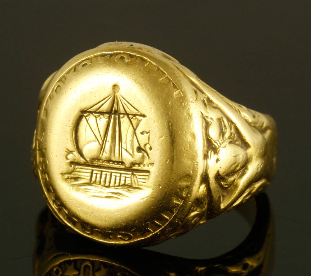 Tiffany & Co. 18K Gold Class Ring: Graduation ring, 18K gold, Annapolis class of 1898, marked "Tiffany and Co." inside, size 9, approximately 20 grams TW. Provenance: From a California estate, previously owned by William Pigott Cronan,