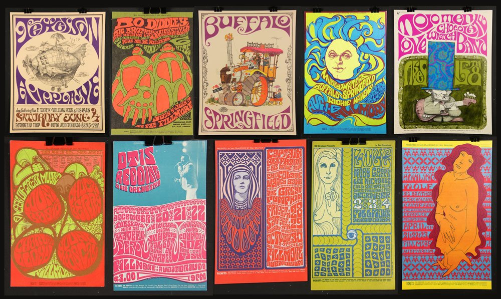 Lot of 1960's Rock Band Posters and Postcards (1 of 9)