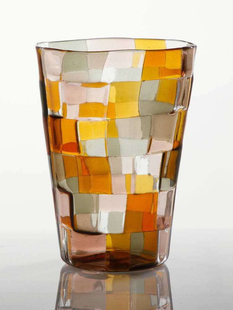 Bianconi for Venini, "Pezzato Stoccolma," Vase (1 of 7)