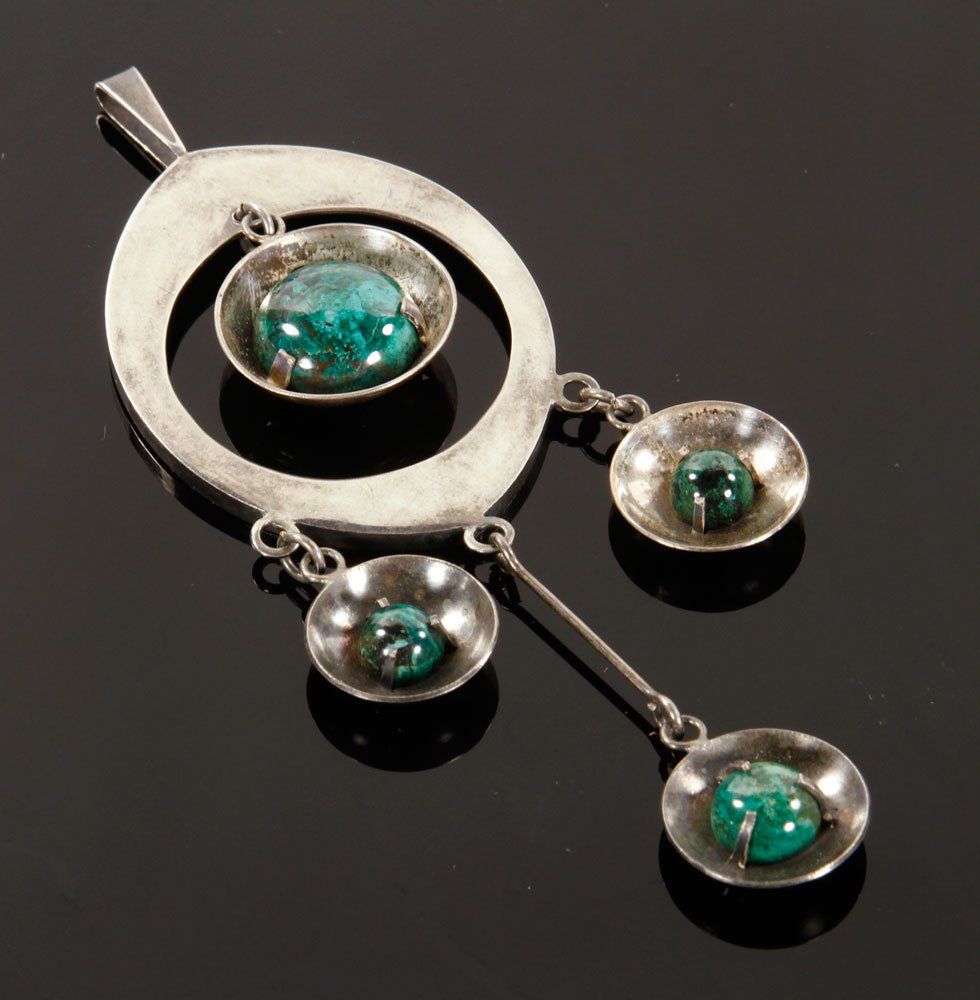 Mid Century Israeli Sterling Pendant (1 of 4)