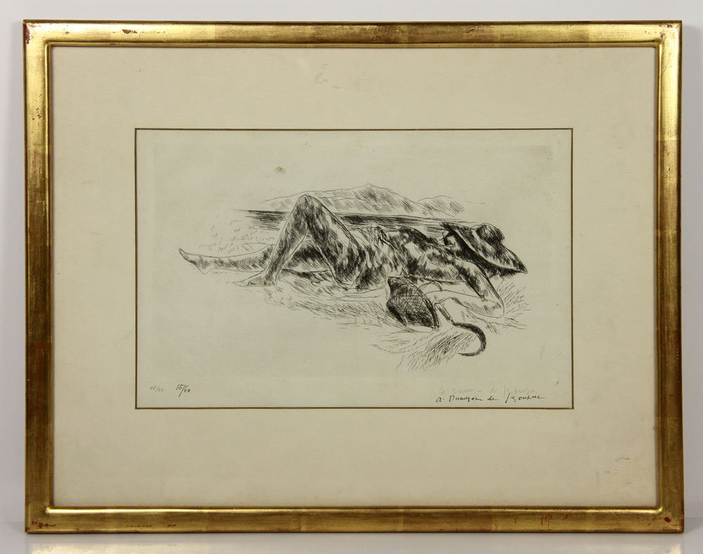 French School, Woman at Beach, Etching (1 of 6)