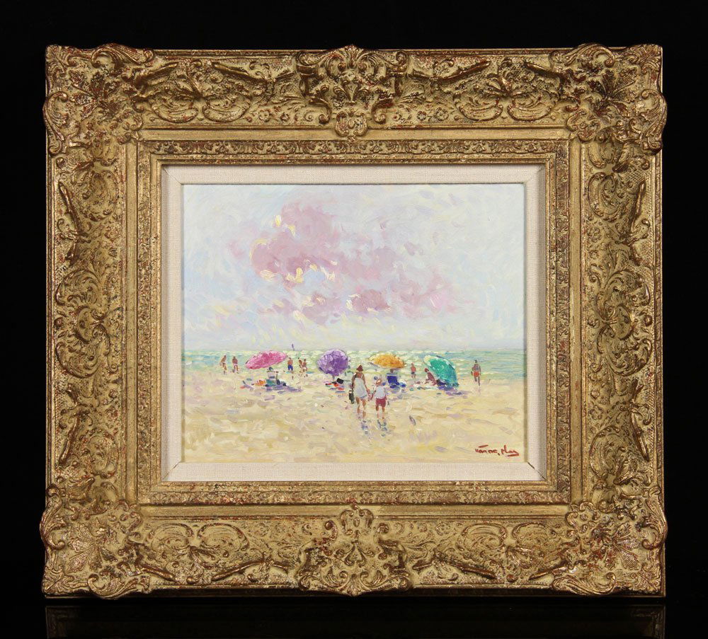 Van der Plas, Beach Scene, O/B (1 of 7)