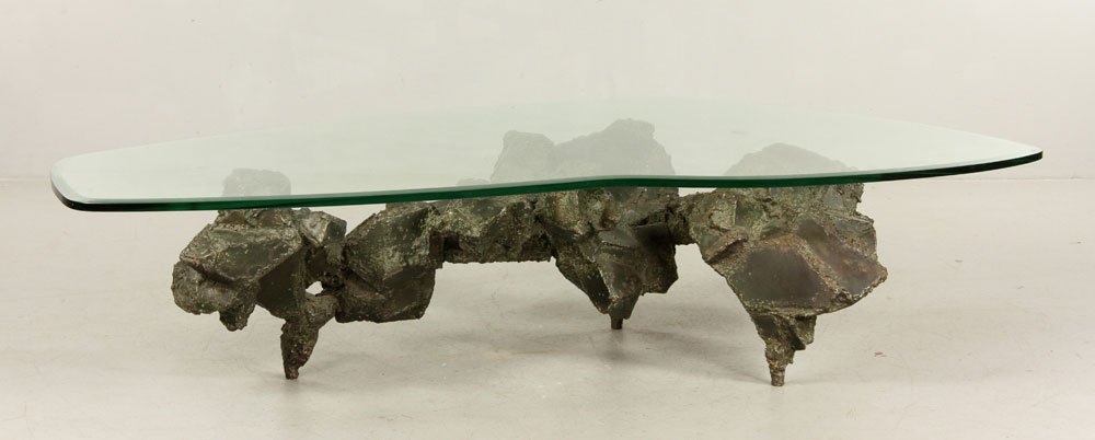 Mid Century Designer Steel and Glass Table (1 of 4)