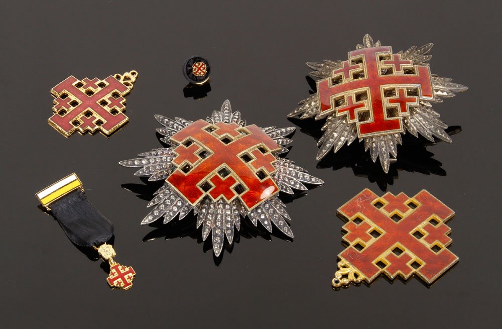 Fraternal Organization Regalia, Sterling and Enamel: Fraternal Organization regalia, enamel and sterling silver, manufactured by Arturo Pozzi, Galleria Colonna Roma. Provenance: From a Massachusetts estate.