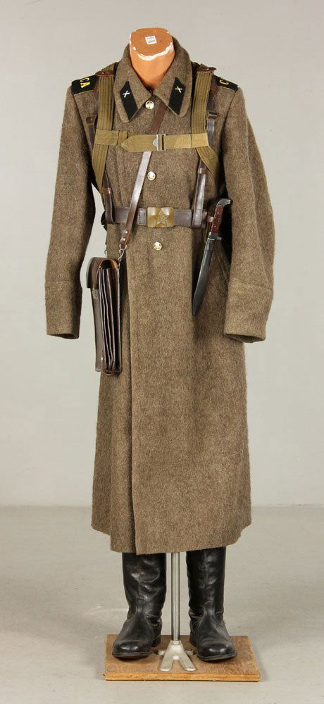 Russian Officer's Uniform with Boots: Officer's winter uniform with boots, Russian, Cold War era.