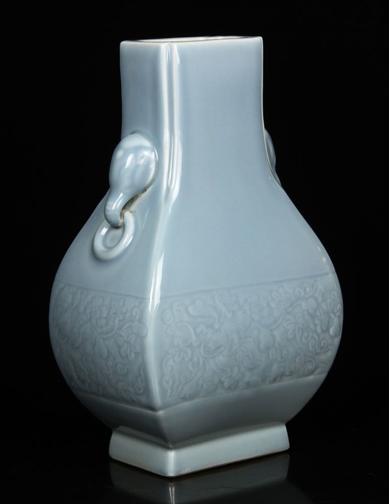 18th C. Chinese Light Blue Glazed Zun Vase (1 of 5)