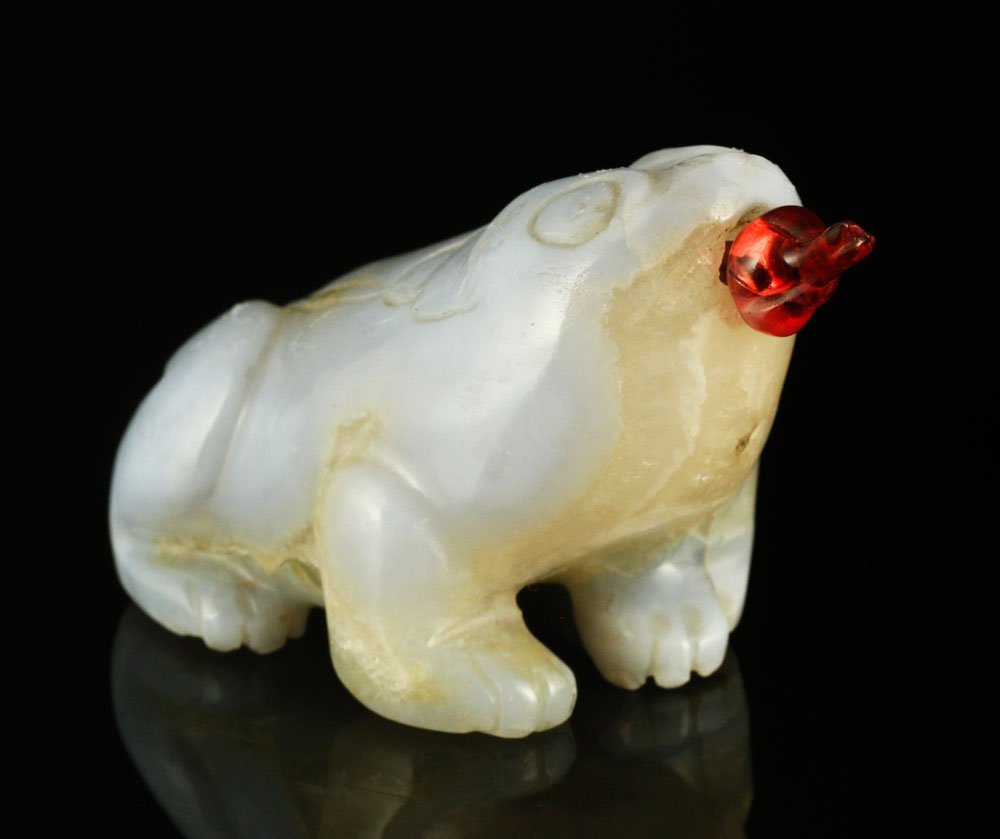 19th C. Chinese Blue Agate Snuff Bottle (1 of 4)