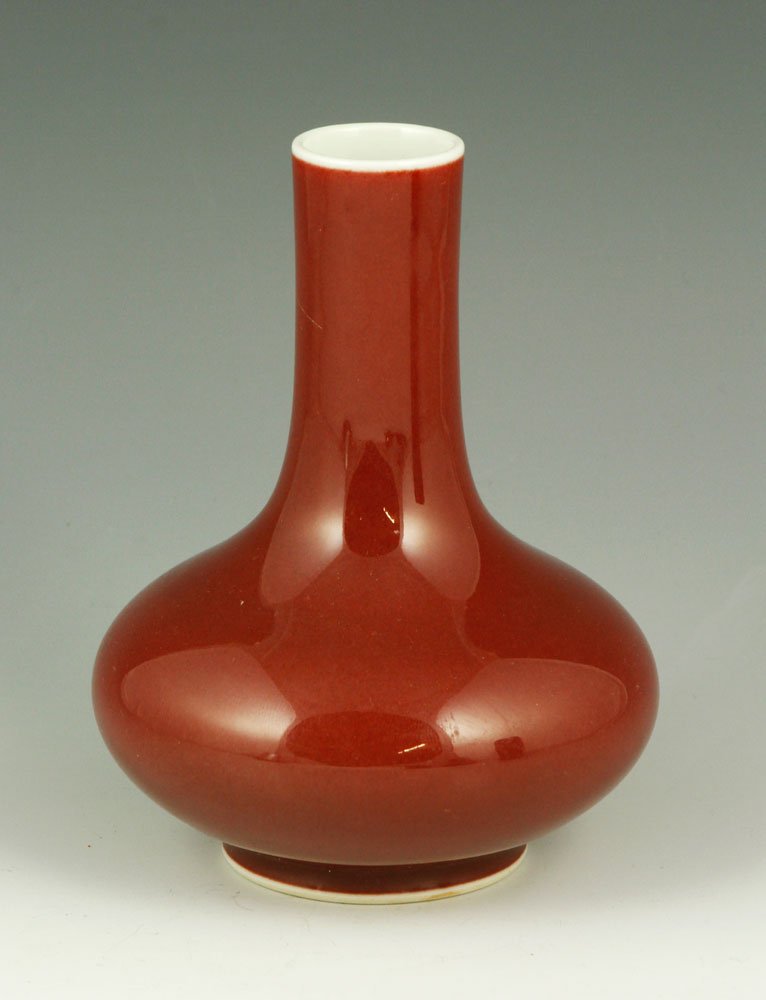 Chinese Oxblood Glazed Bottle Vase (1 of 4)
