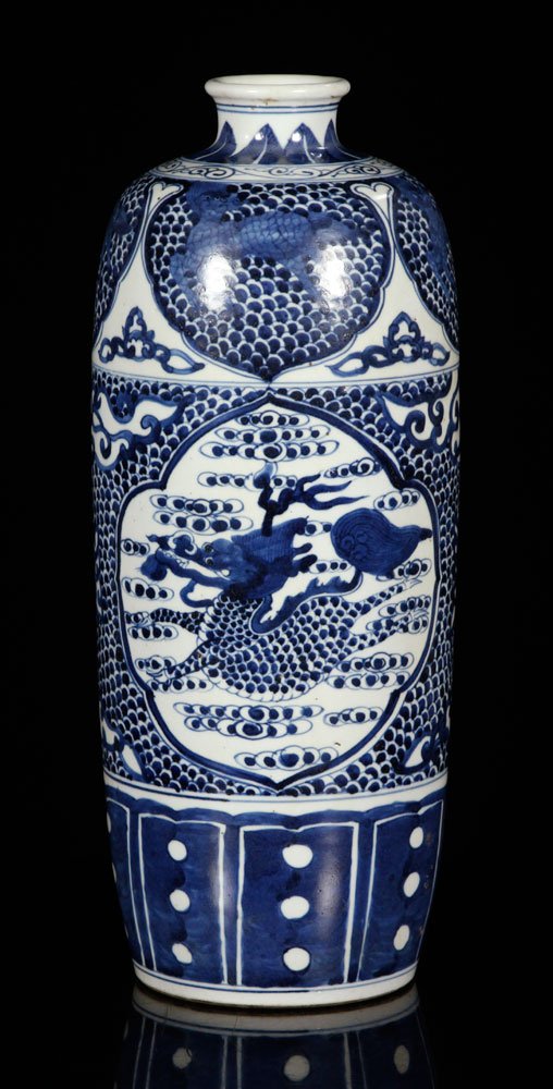 19th C. Chinese Blue and White Vase (1 of 6)