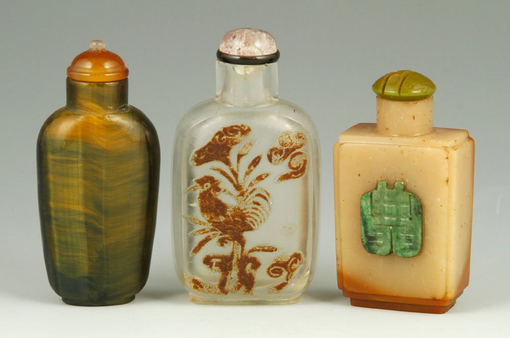 3 Antique Chinese Snuff Bottles (1 of 4)