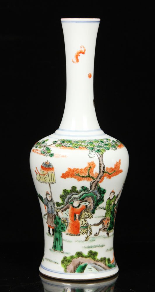 Chinese Famille Verte Yao Ling Zun Vase (1 of 4)