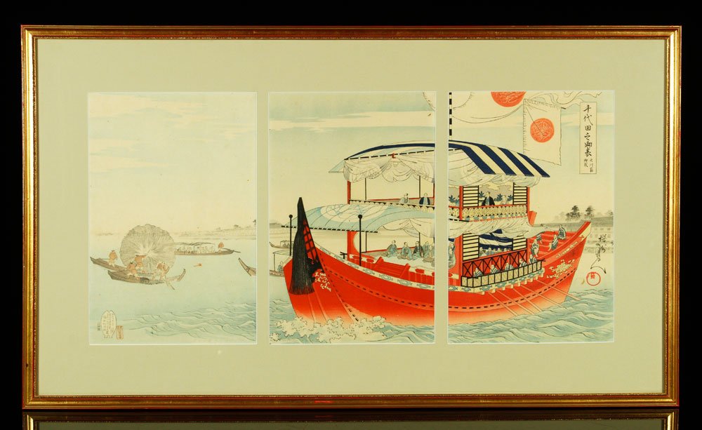 Late 19th C. Japanese Woodblock Print (1 of 5)