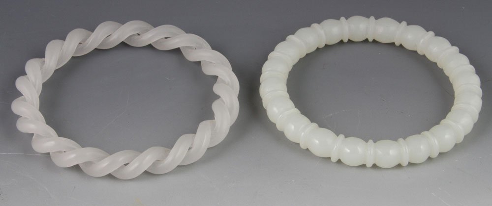 Pr. 20th C. Chinese Jade Bracelets (1 of 3)