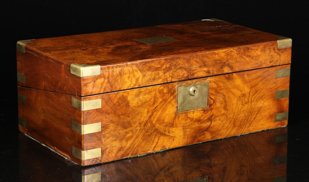 19th C, Victorian Travel Writing Desk, Walnut