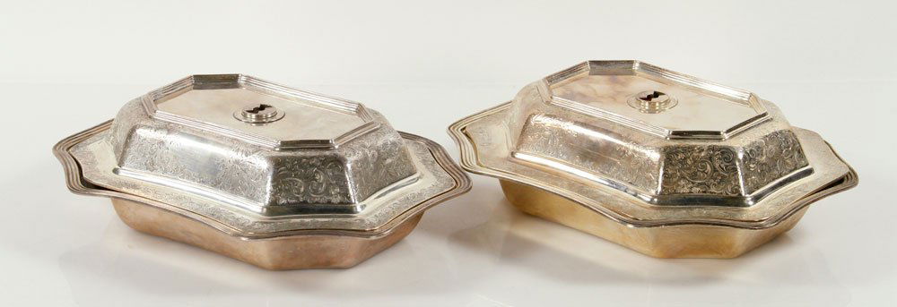 Pair of American Sterling Tureens (1 of 6)