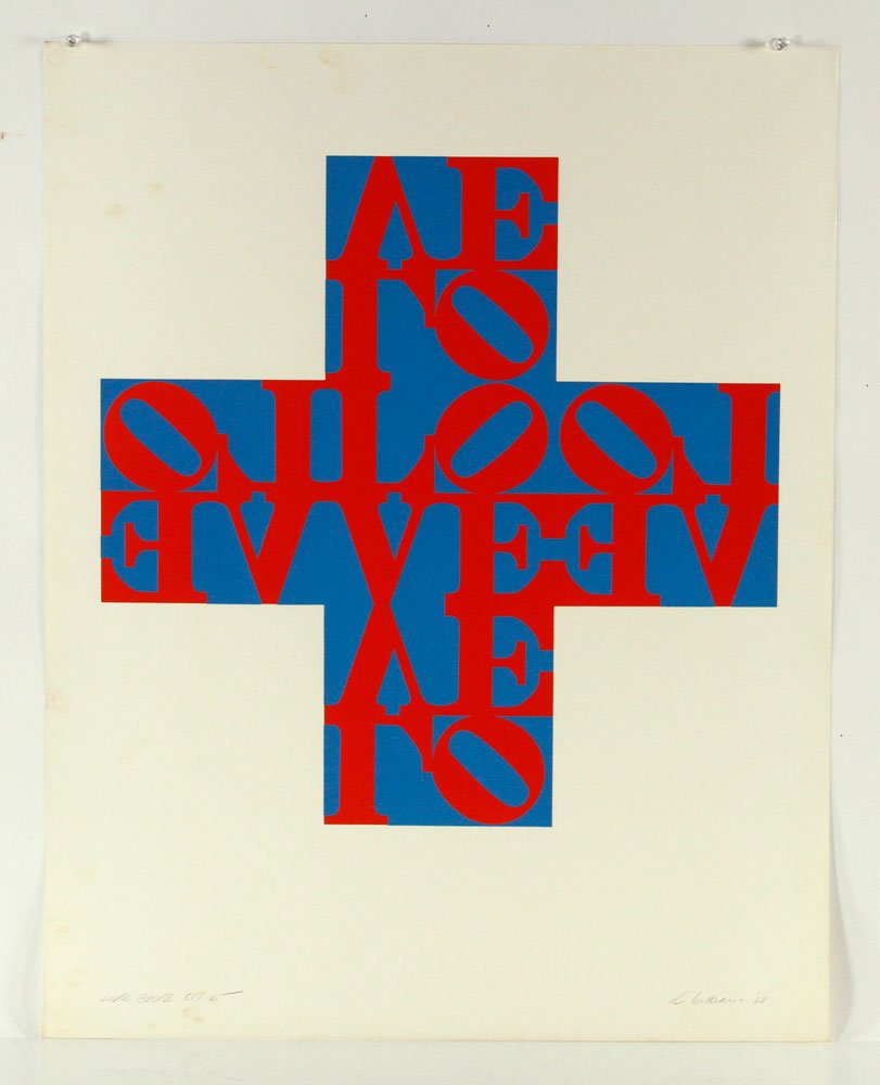 Indiana, "Love Cross," Lithograph (1 of 5)