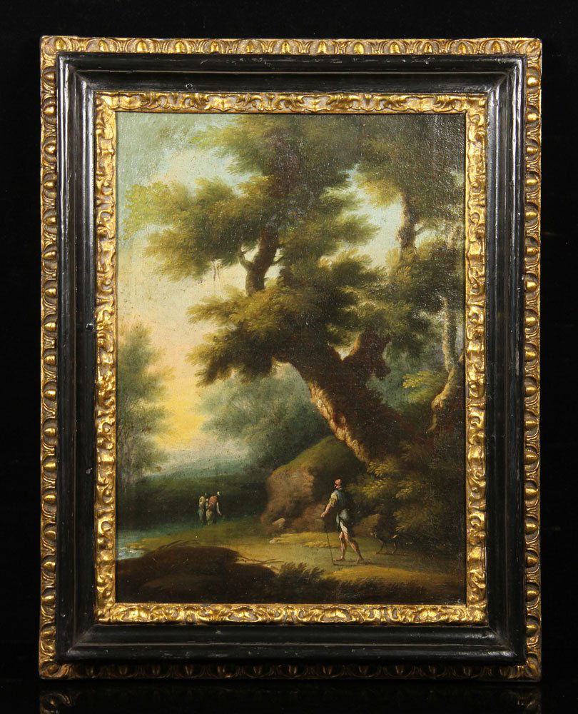 After Zuccarelli, Travelers on a Wooden Road, O/C (1 of 5)