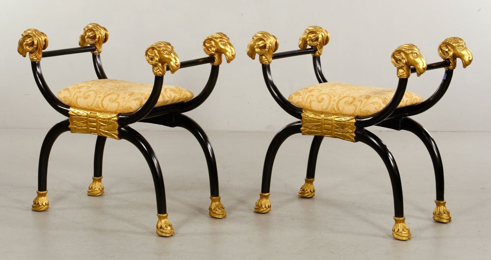 Pair of Brighton Pavilion Stools (1 of 3)