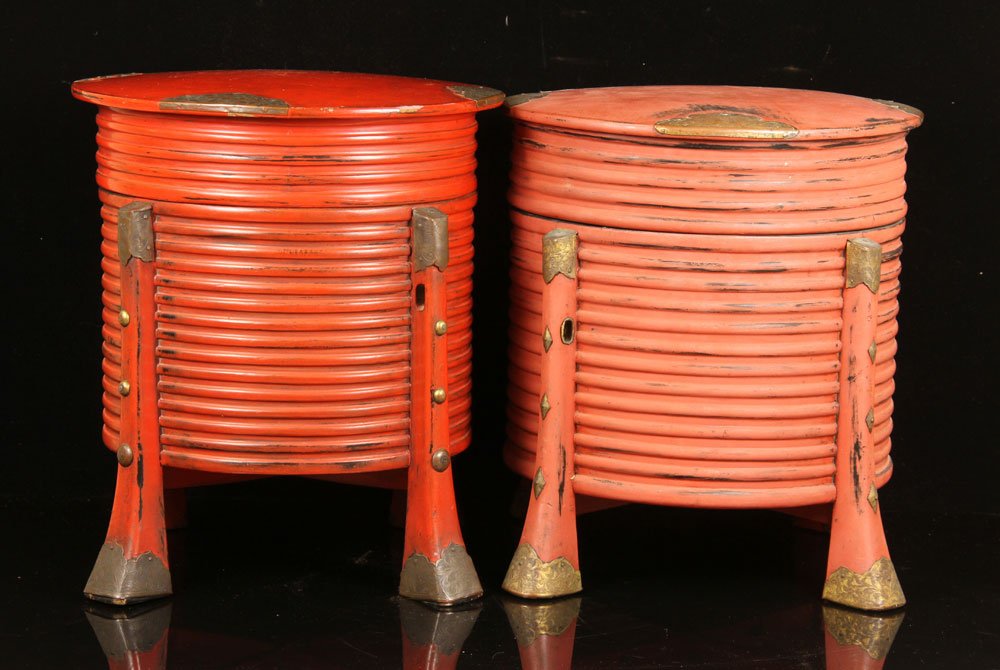 Pair of Japanese Lacquered Stands (1 of 4)