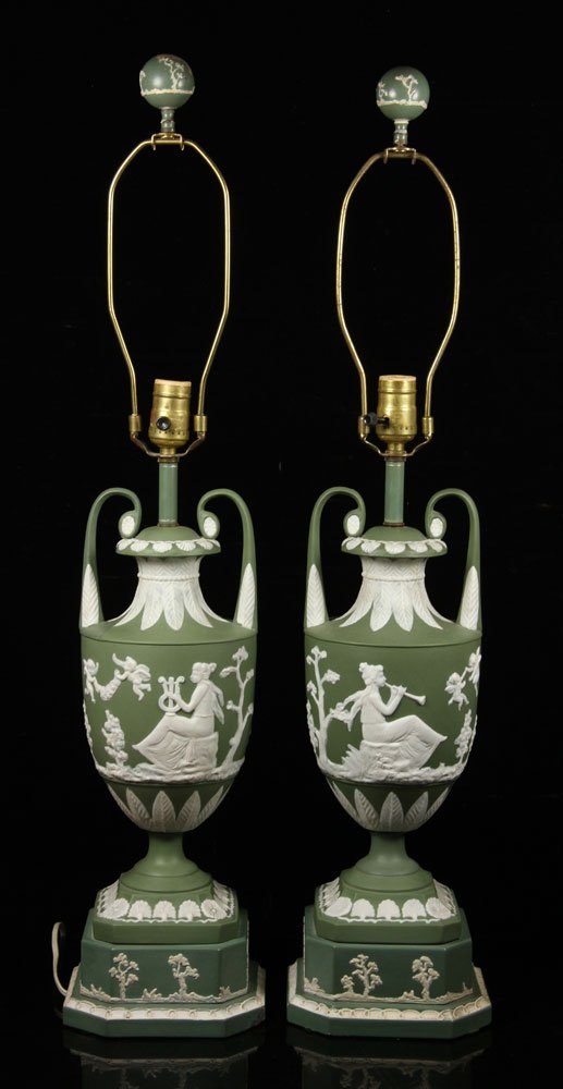 Pair of Wedgwood Vase Lamps (1 of 4)
