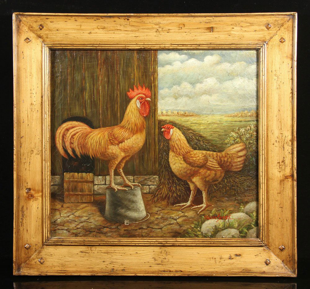Rooster & Hen, O/C (1 of 6)