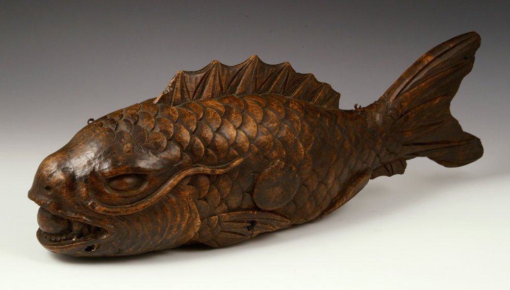 Antique Carved Koi Fish (1 of 4)