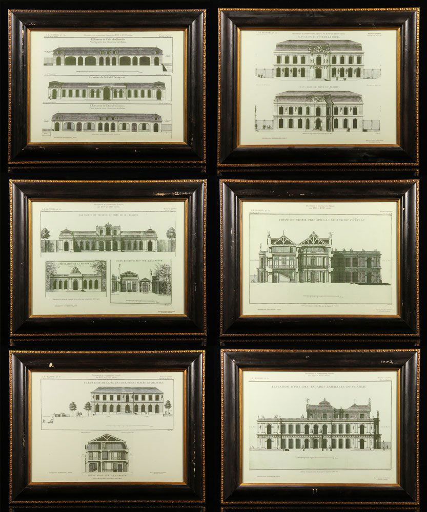 Blondel, 6 Architectural Lithographs (1 of 7)