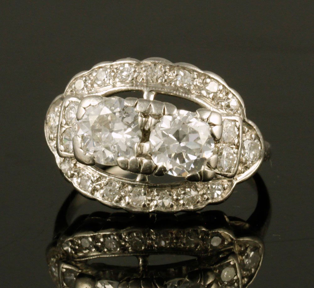 Platinum and Double Diamond Ring (1 of 4)