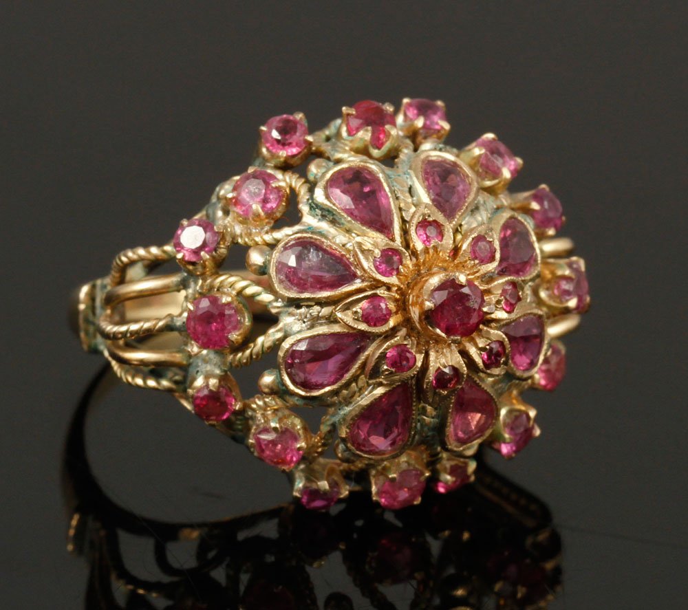Ladies 14K Yellow Gold and Ruby Ring (1 of 5)