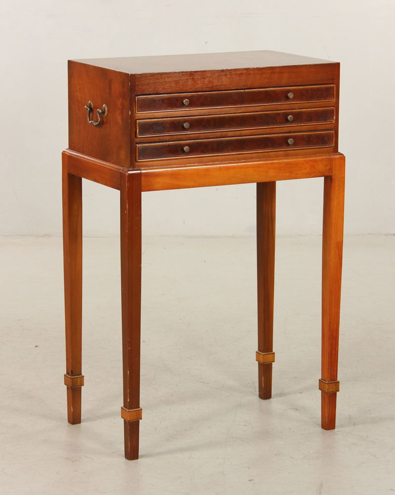 19th C. Hepplewhite Style Collectors Cabinet (1 of 4)