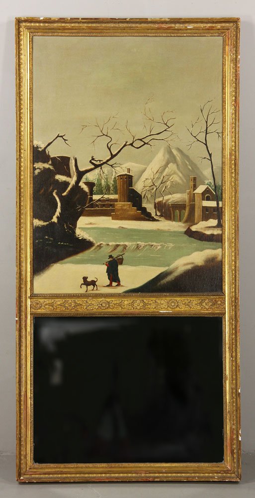 19th C. Continental Trumeau Mirror (1 of 5)