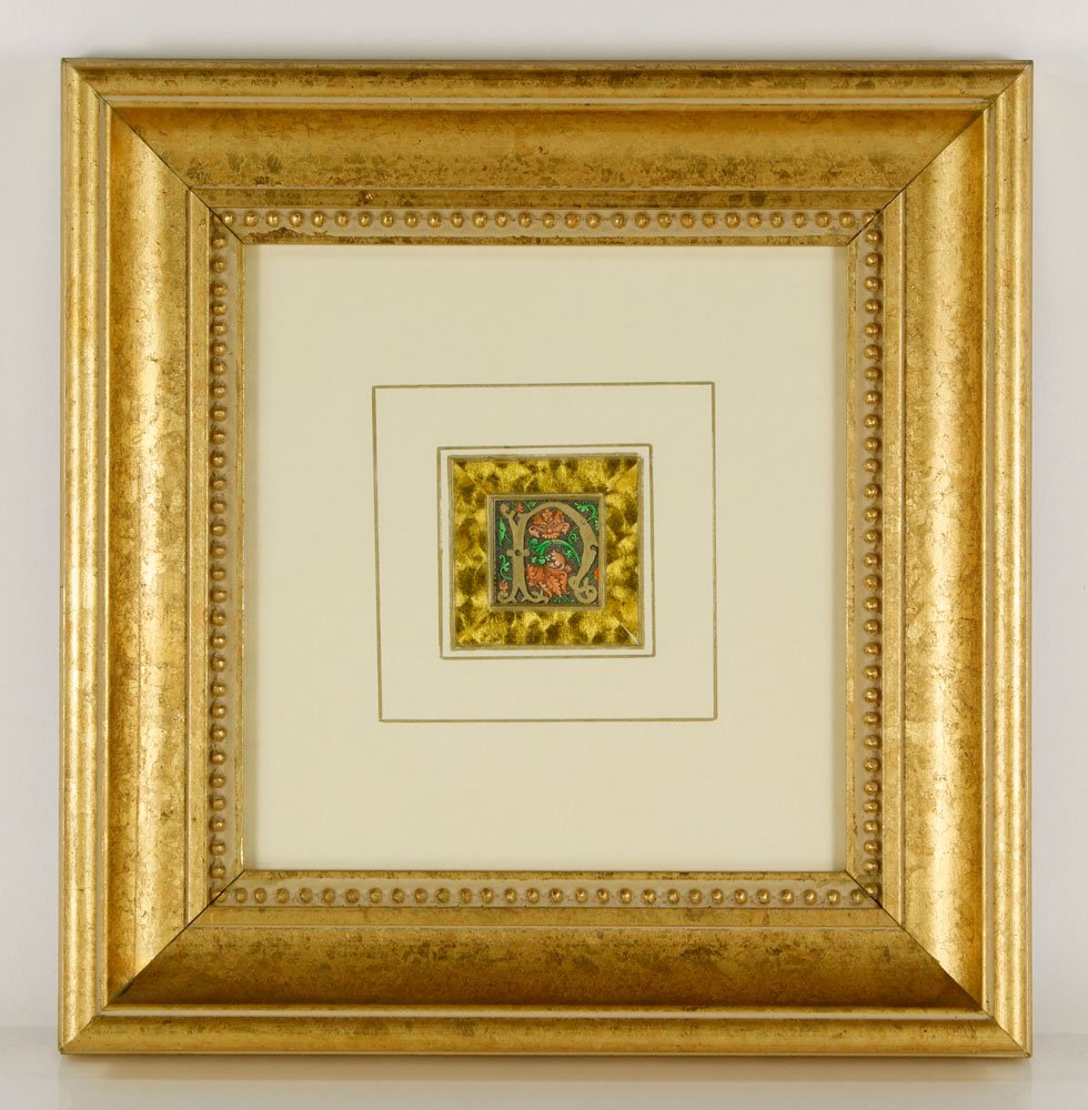 19th C. Illuminated Letter "N" from "The Book of Common (1 of 4)