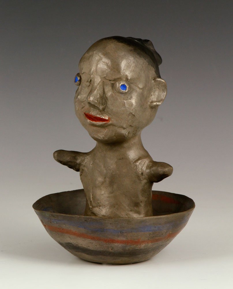 Cronqvist, Sculpture of a Girl, Bronze: Lena Cronqvist (Swedish, b. 1938), sculpture of a girl, bronze, signed on base and marked A/P 1/1 2000, with "Empire" foundry mark under base, 8" h x 5 1/2" w. Provenance: From a New York collection.