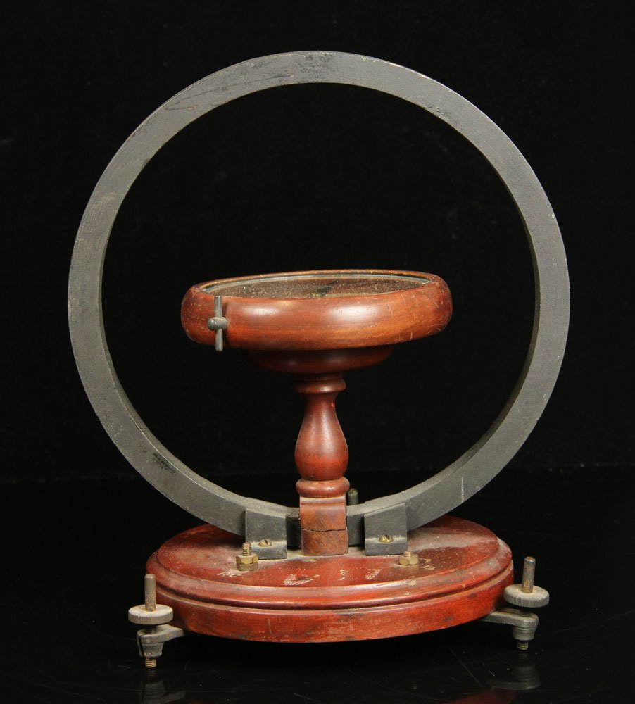 Antique Compass: Antique compass, marked "The Chicago Laboratory Supply and Scale Company," 10 1/2" h x 8 3/4" w. Provenance: from the private collection of a Newport Beach, California university professor and medical