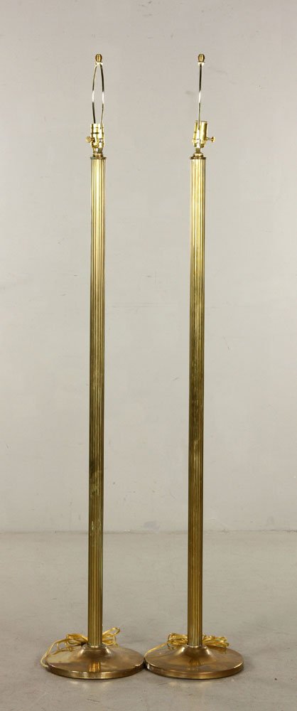 Pr. Brass Floor Lamps (1 of 4)