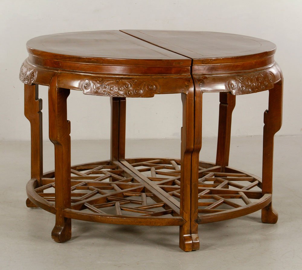 Pr. 19th C. Chinese Demilune Tables (1 of 5)