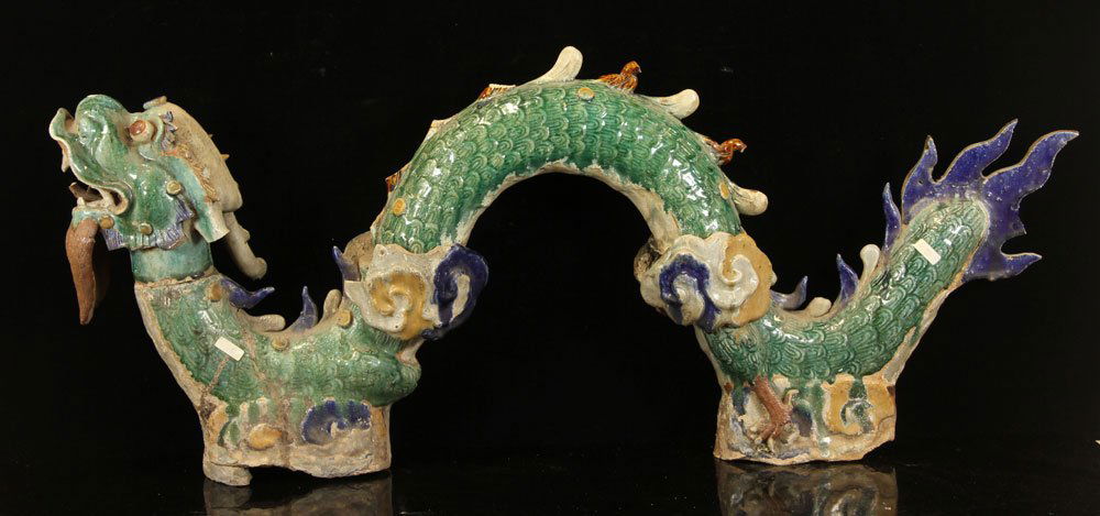 19th C. Clay Pottery Dragon Architectural Element (1 of 5)