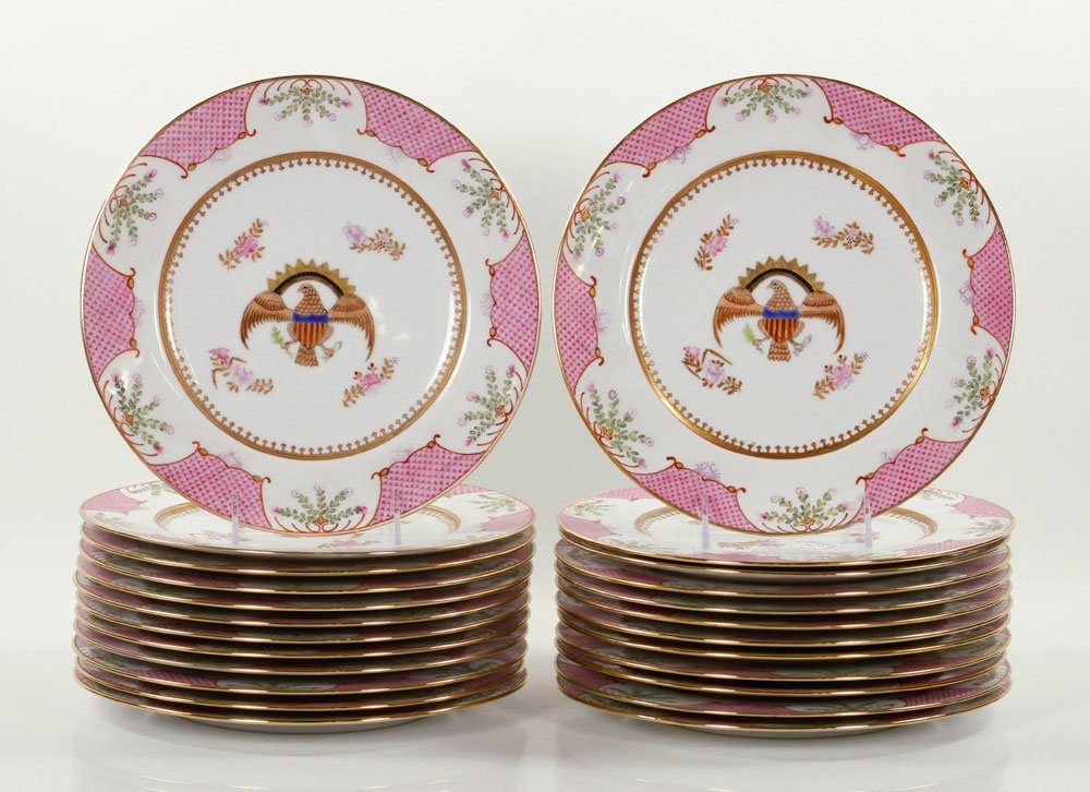 23 Japanese Painted Dinner Plates (1 of 4)