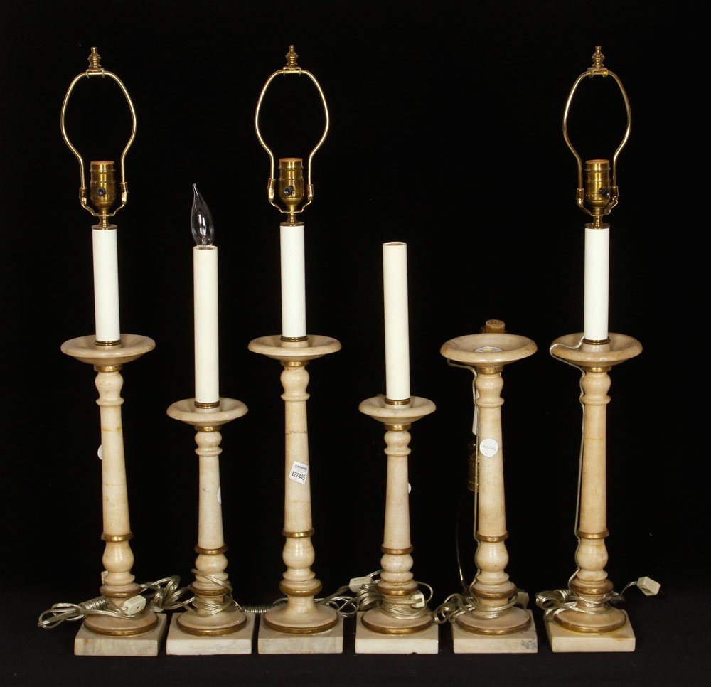 6 Marble Table Lamps (1 of 4)