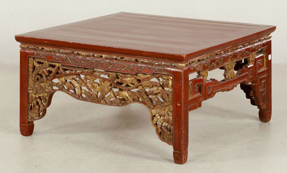 Carved Chinese Low Table (1 of 4)