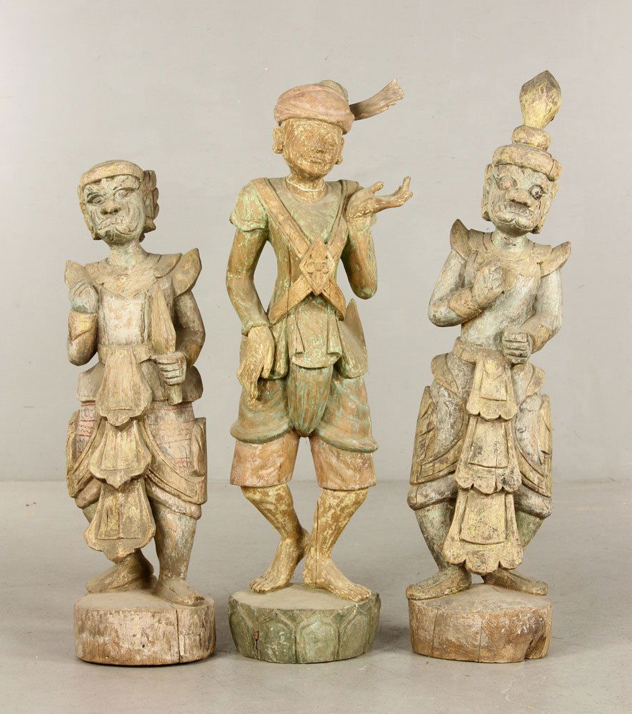 3 Asian Carved Figures (1 of 5)