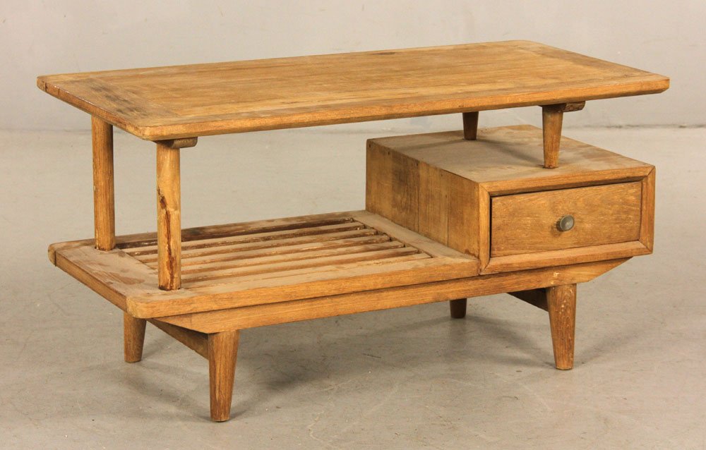 Mid Century Modern Single Drawer Desk (1 of 4)