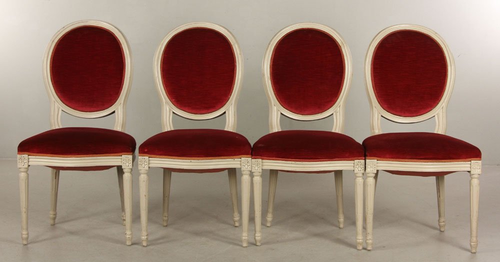 4 French Louis XVI Style Chairs (1 of 4)
