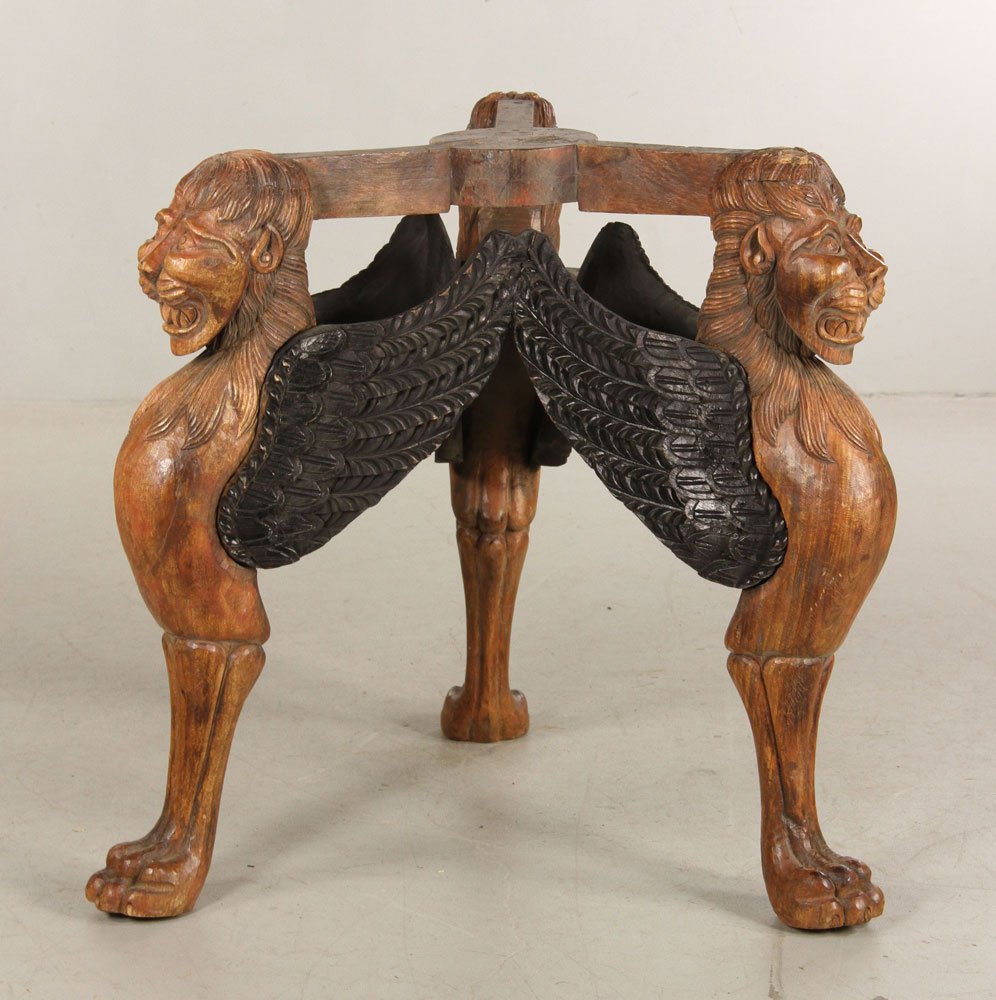 Carved Wood Griffin Table Base (1 of 4)