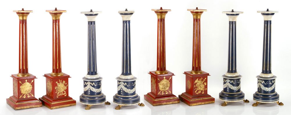 8 Tole Painted Metal Lamps (1 of 7)