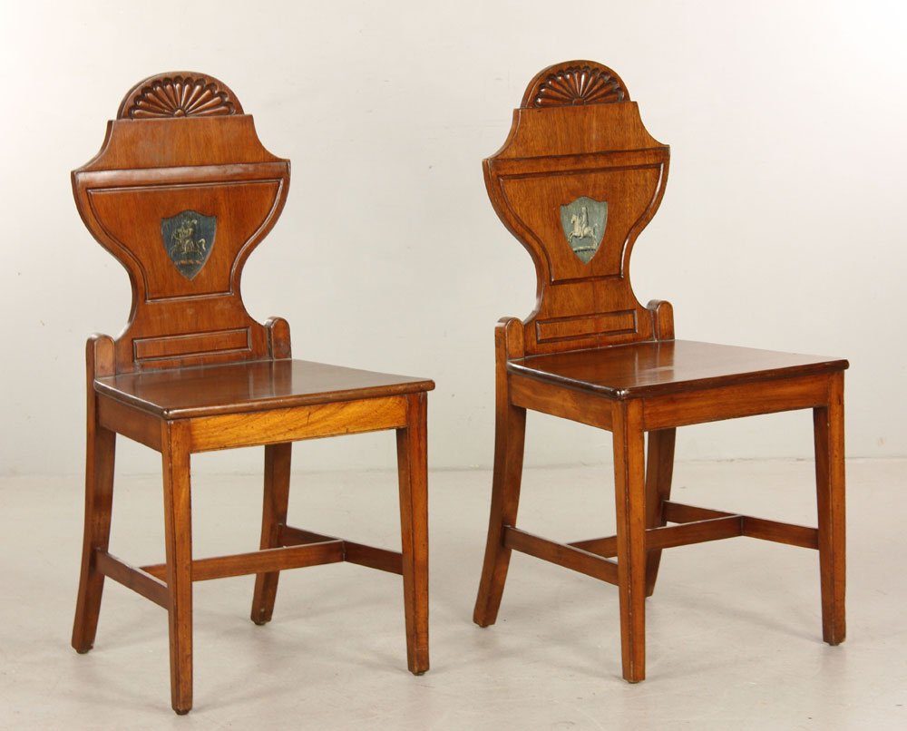 Pr. 19th C. English University Library Chairs (1 of 4)