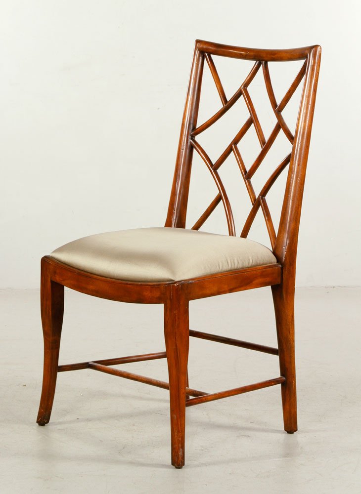 Regency Style Mahogany Trellis Back Side Chair (1 of 4)