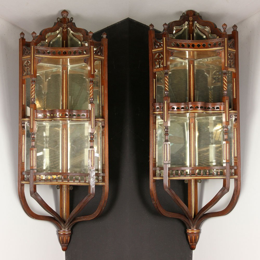 Pr. Victorian Corner Wall Shelves